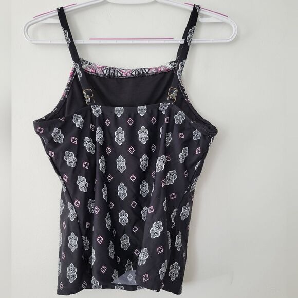 NWT Island Escape Cali Print Tankini Swim Top - Picture 3 of 4
